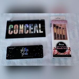 Profusion Cosmetics Glitter & Glam Makeup Set with Conceal Palette